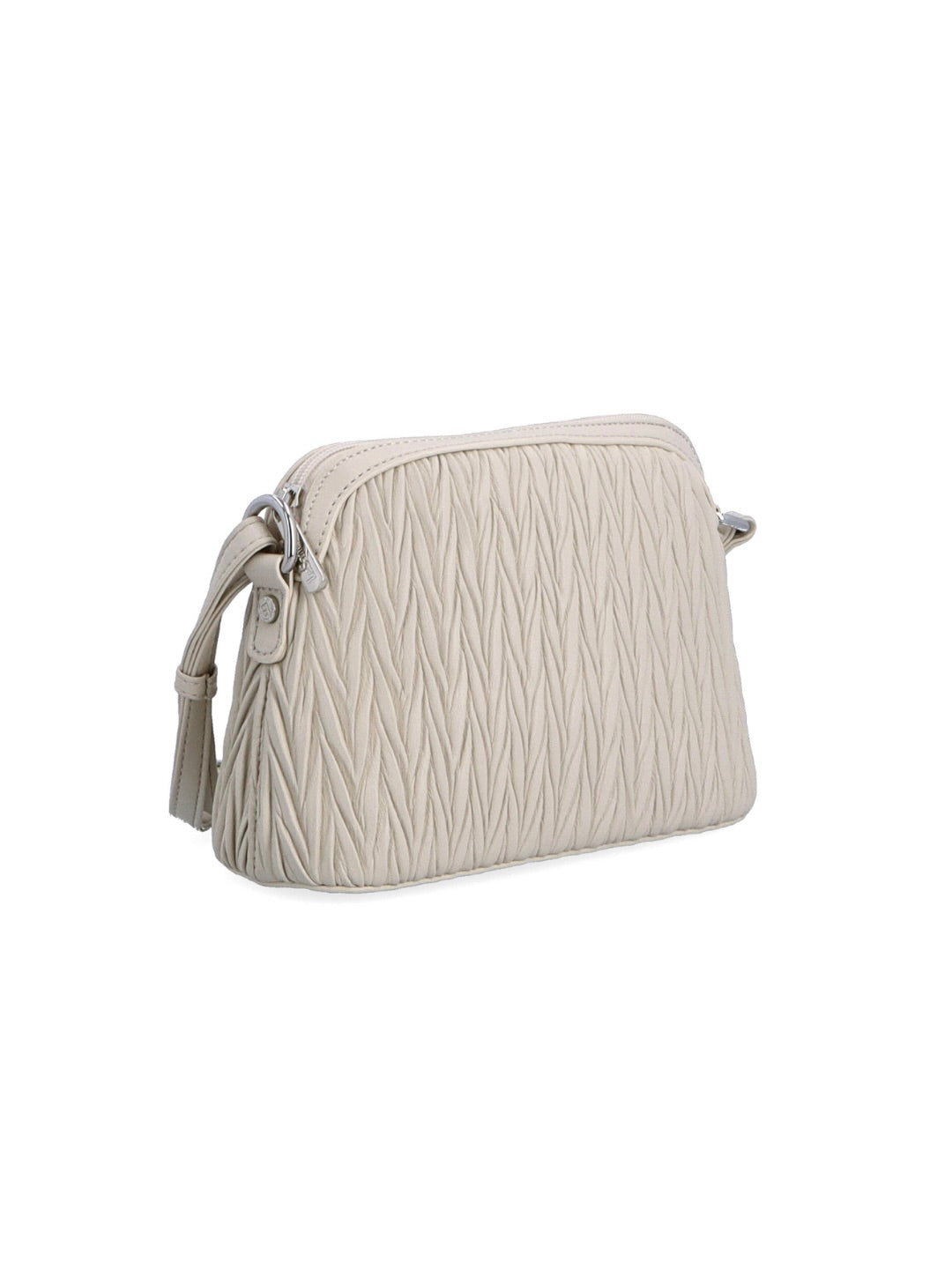 Malá béžová společenská crossbody LeSands přes rameno