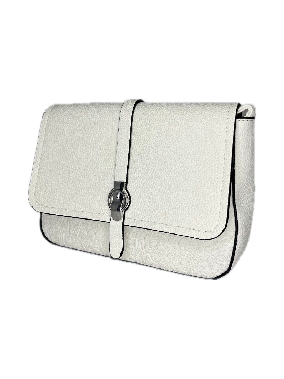 Malá crossbody s klopnou a květinovým vzorem
