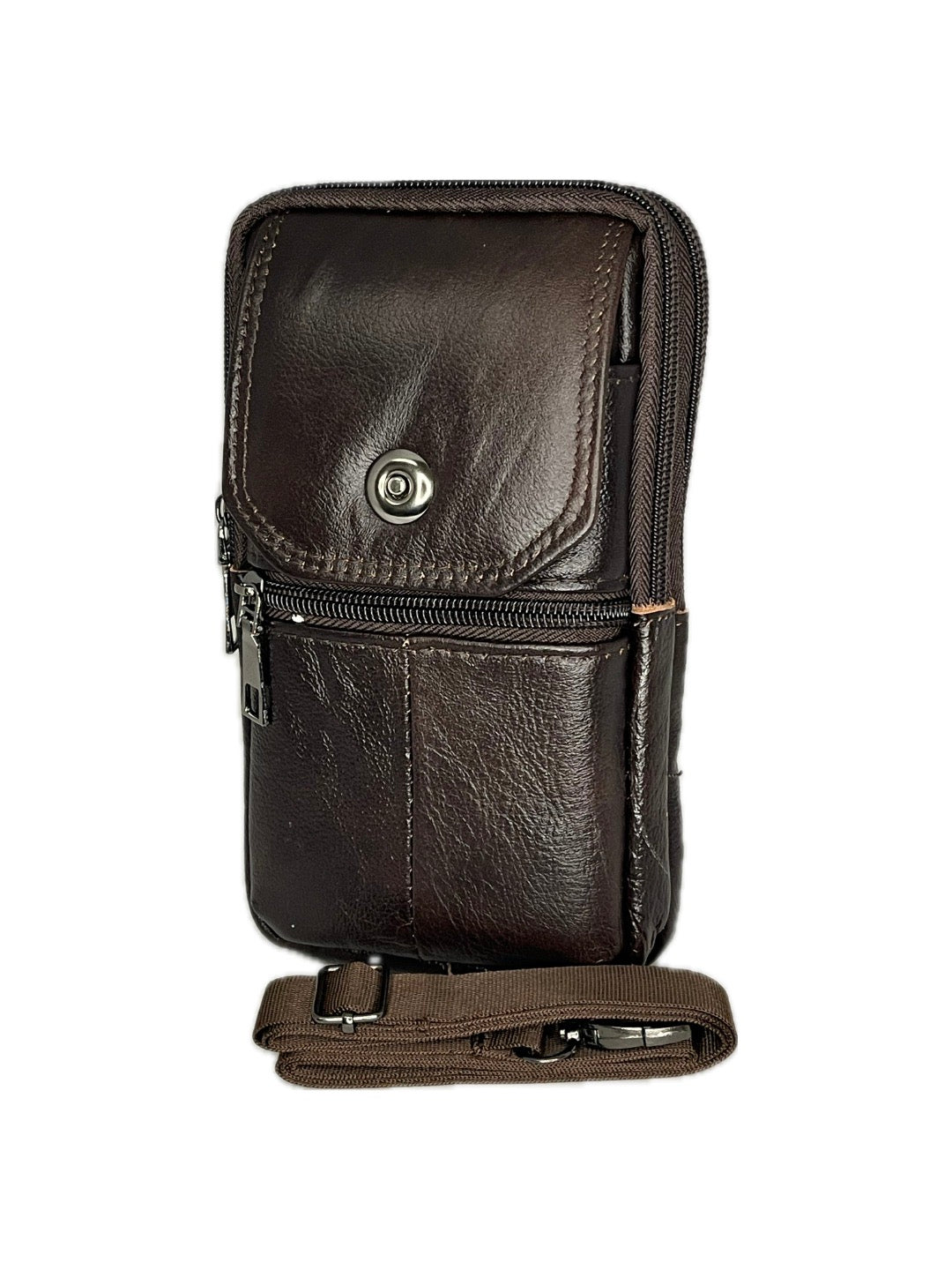 Malá pánská kožená crossbody taštička přes rameno a na opasek