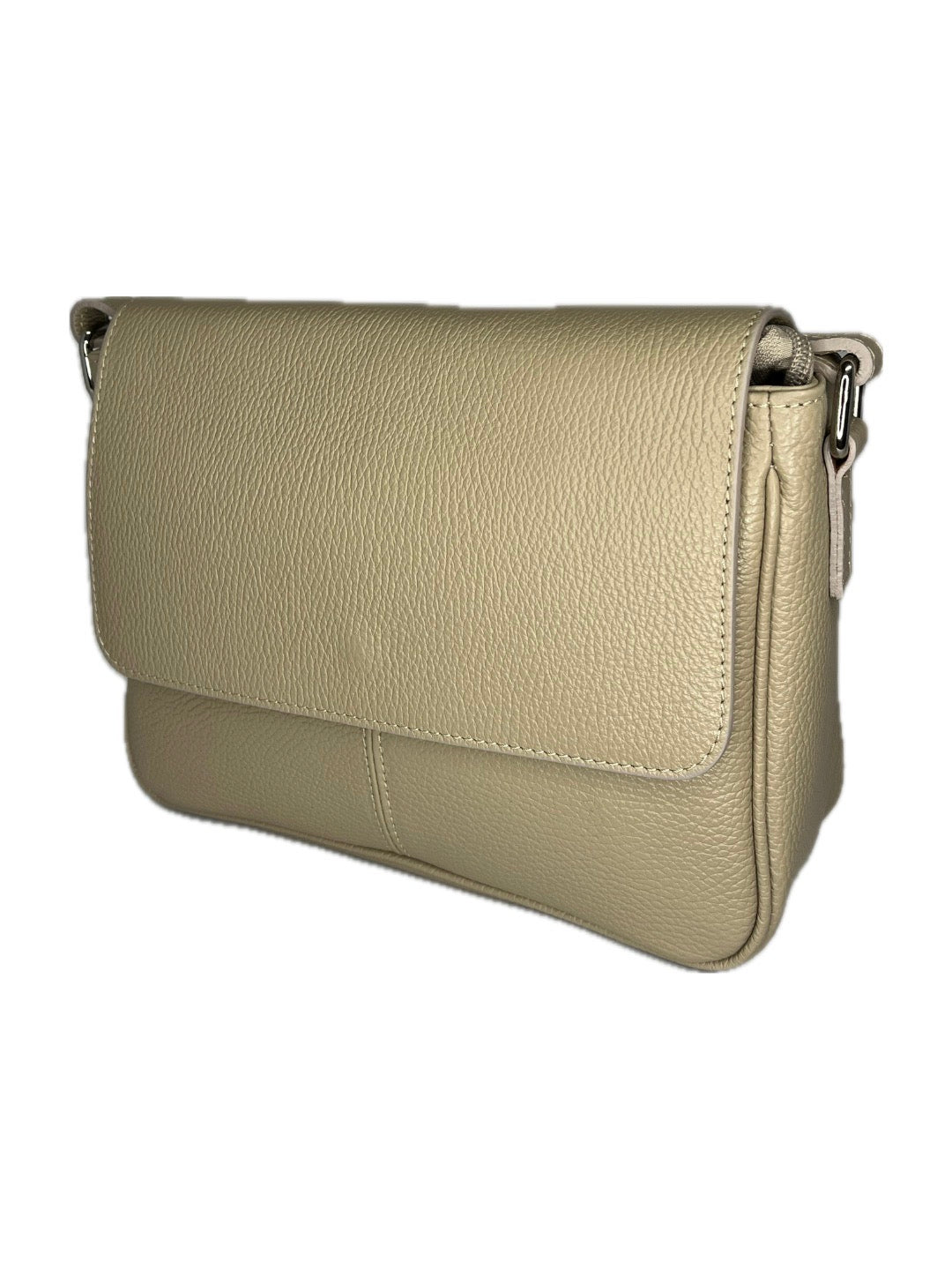 Menší crossbody z pravé kůže s klopnou