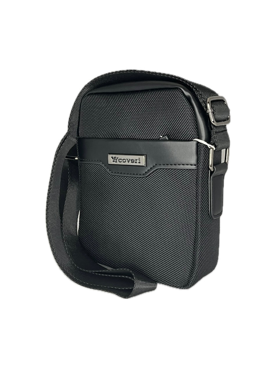 Malá pánská látková crossbody Coveri kombinovaná s eko kůži