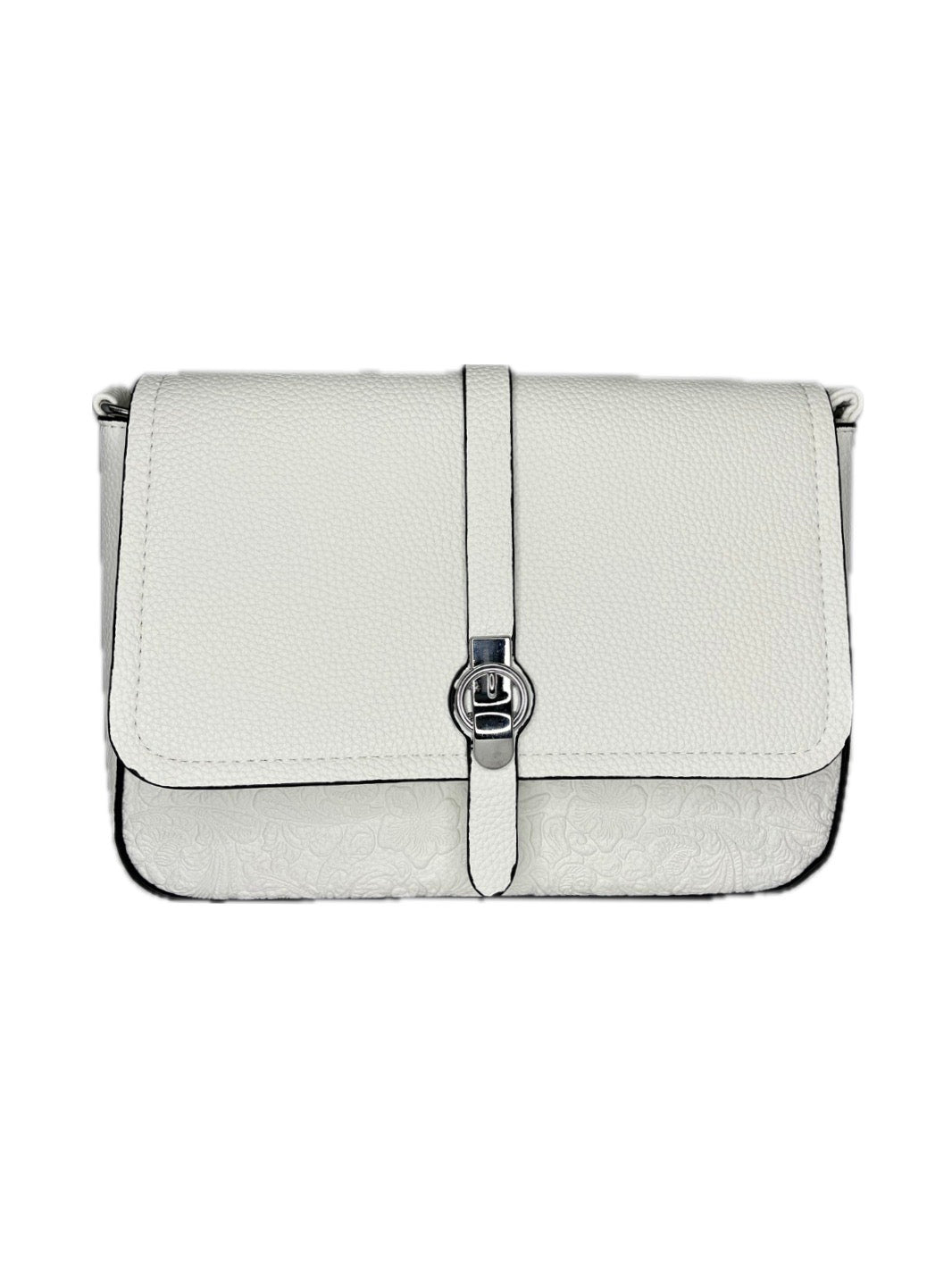 Malá crossbody s klopnou a květinovým vzorem