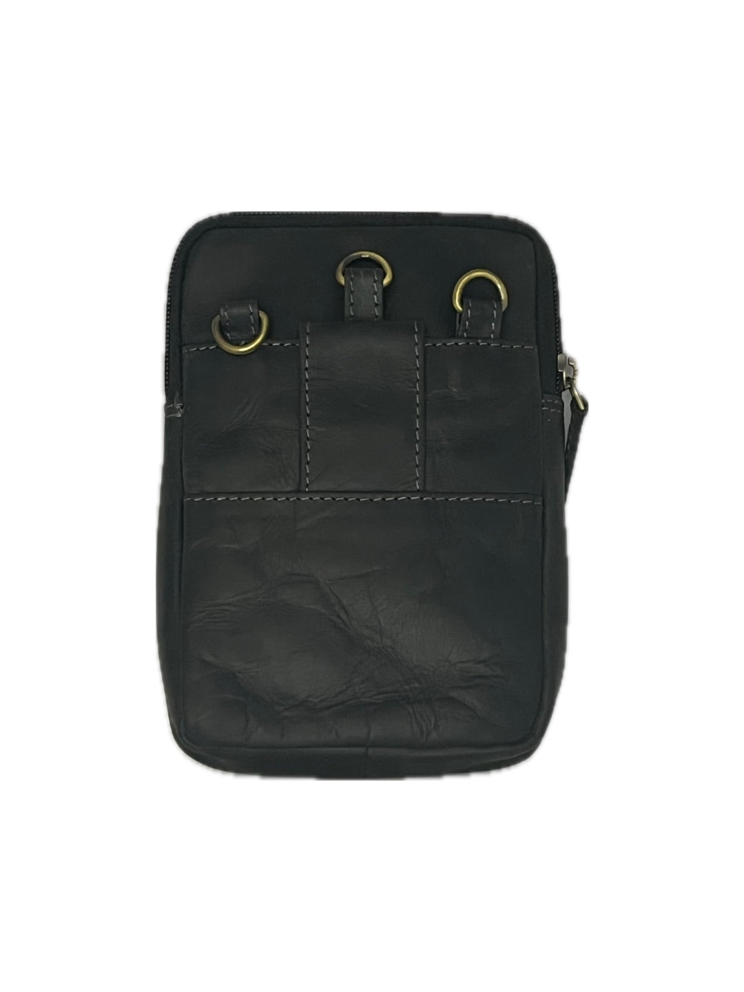 Malá pánská crossbody na doklady a telefon z pravé kůže vhodná i na opasek