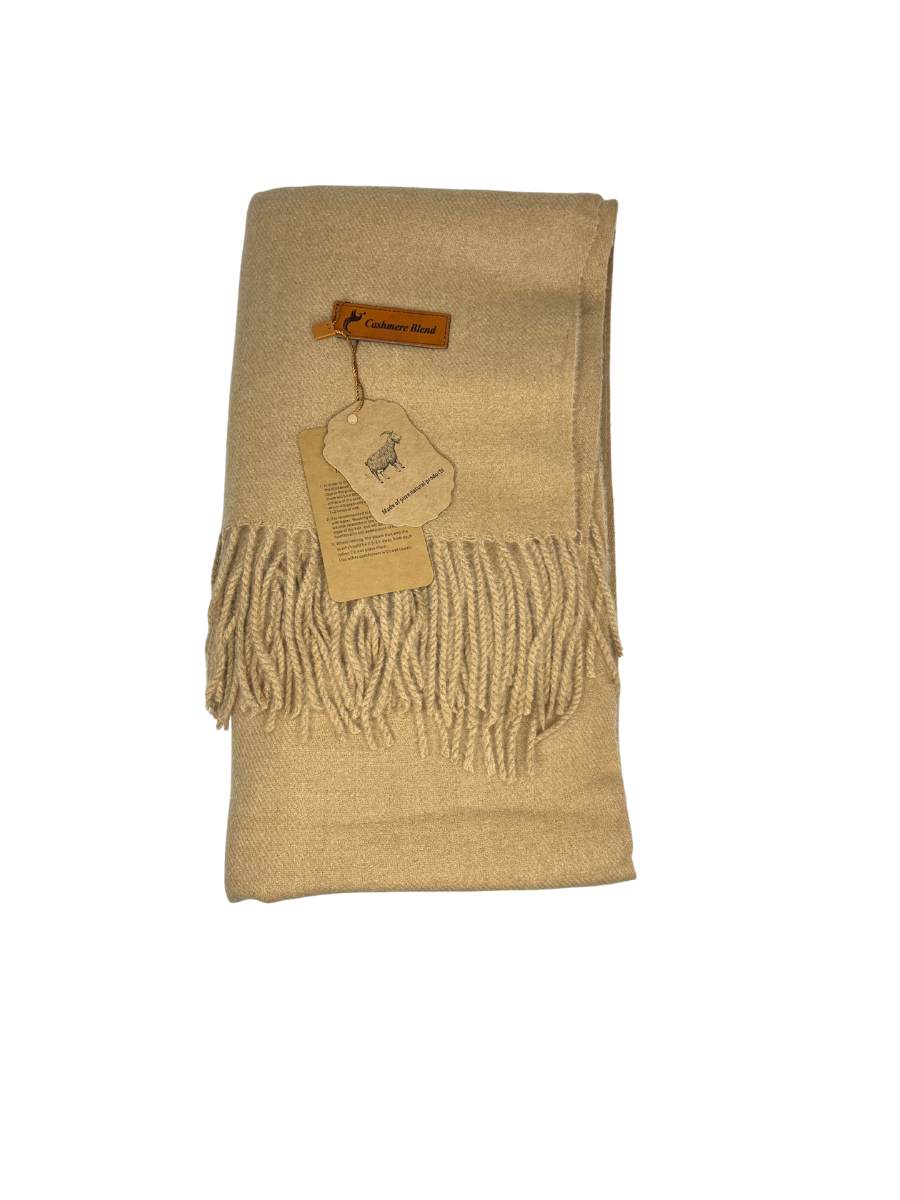 Teplý kašmírový šátek jednobarevný