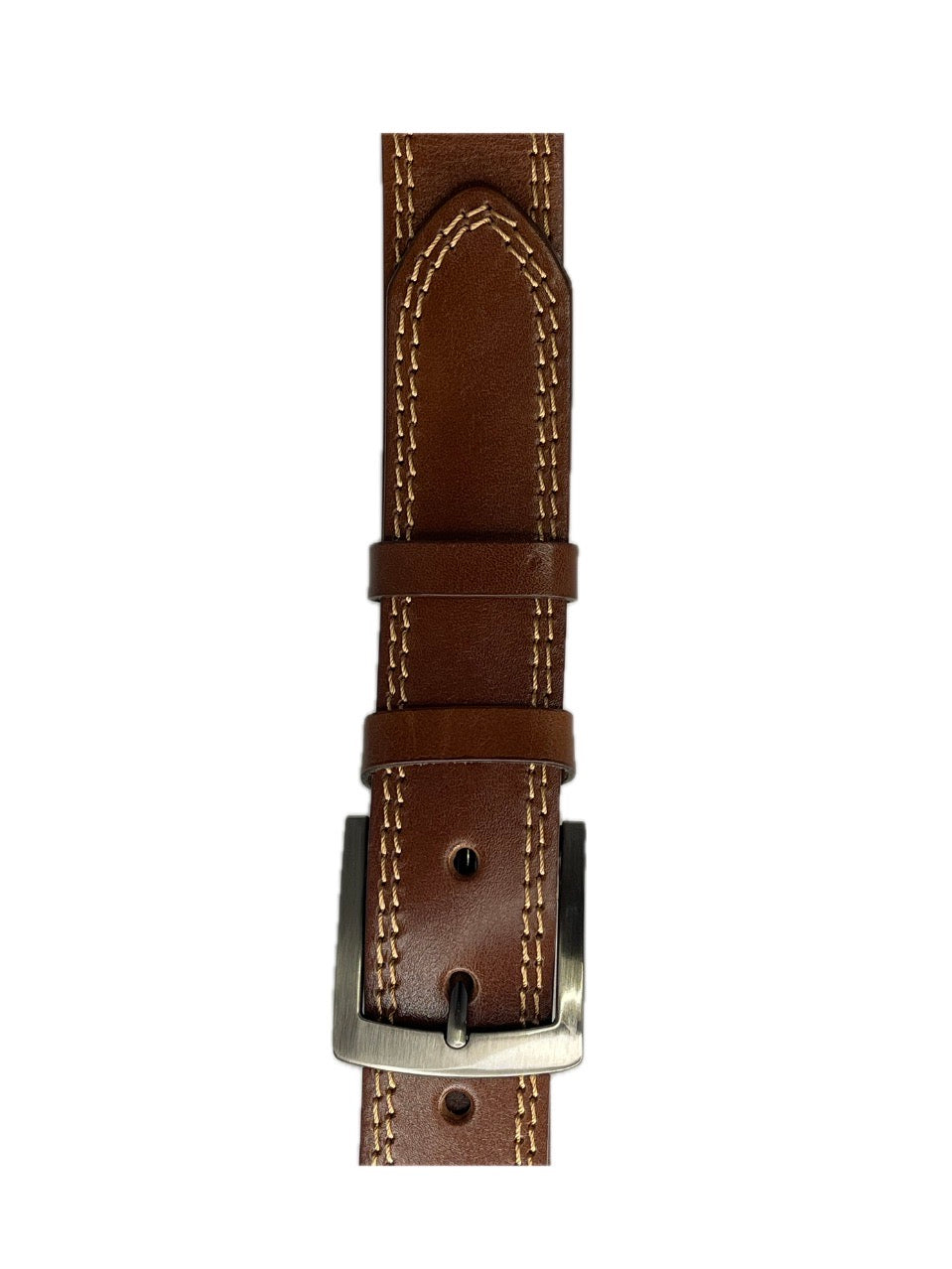 Pánský kožený opasek JEANS prošívaný - šířka 38 mm