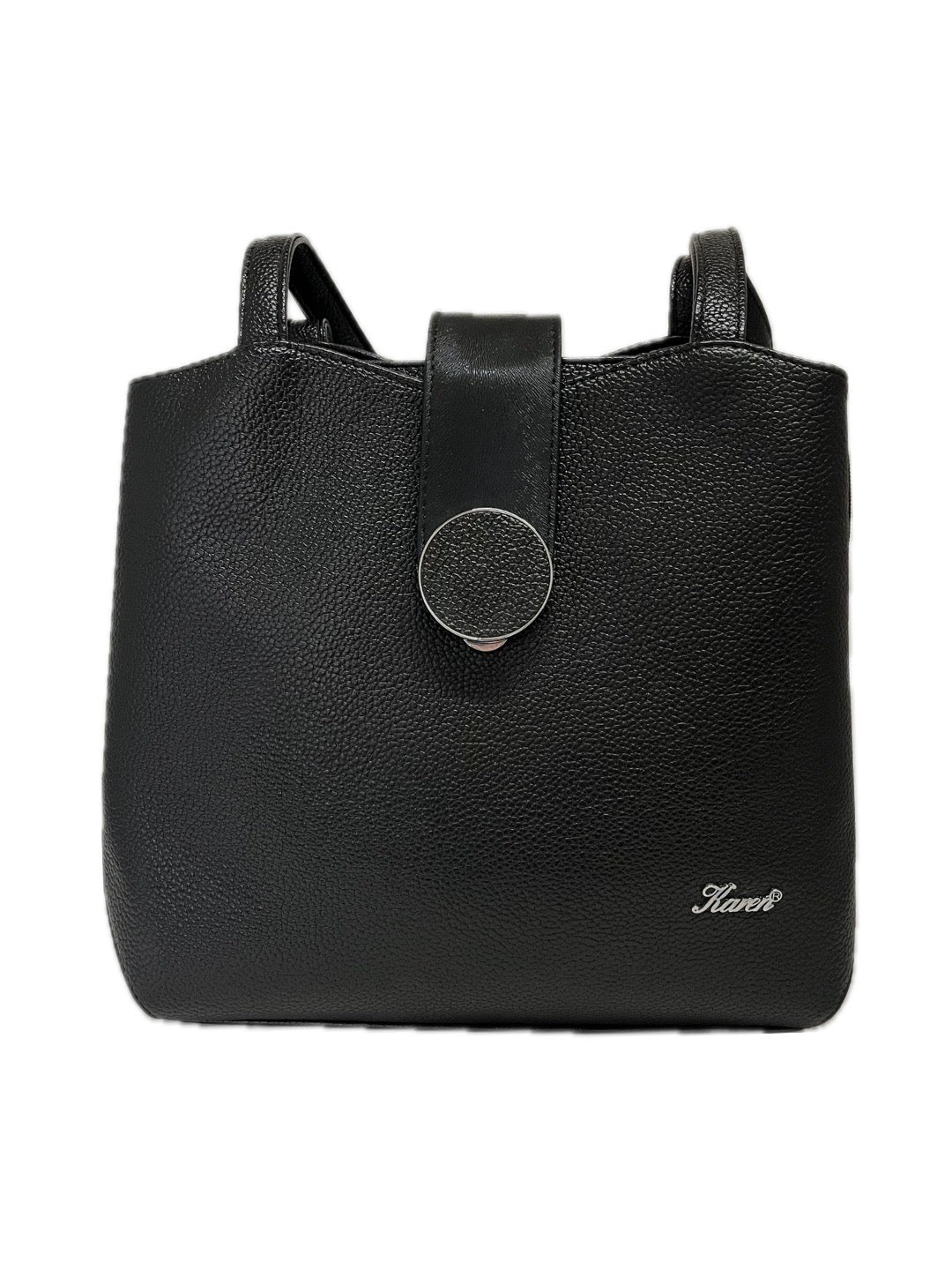 Černá kabelka KAREN Karla s přezkou - extrémně lehký hobo bag