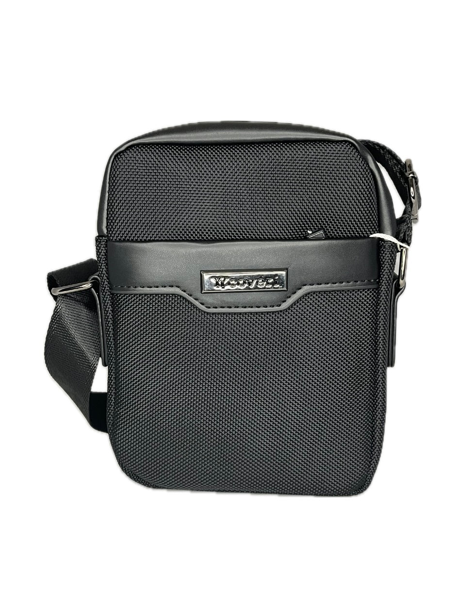 Malá pánská látková crossbody Coveri kombinovaná s eko kůži