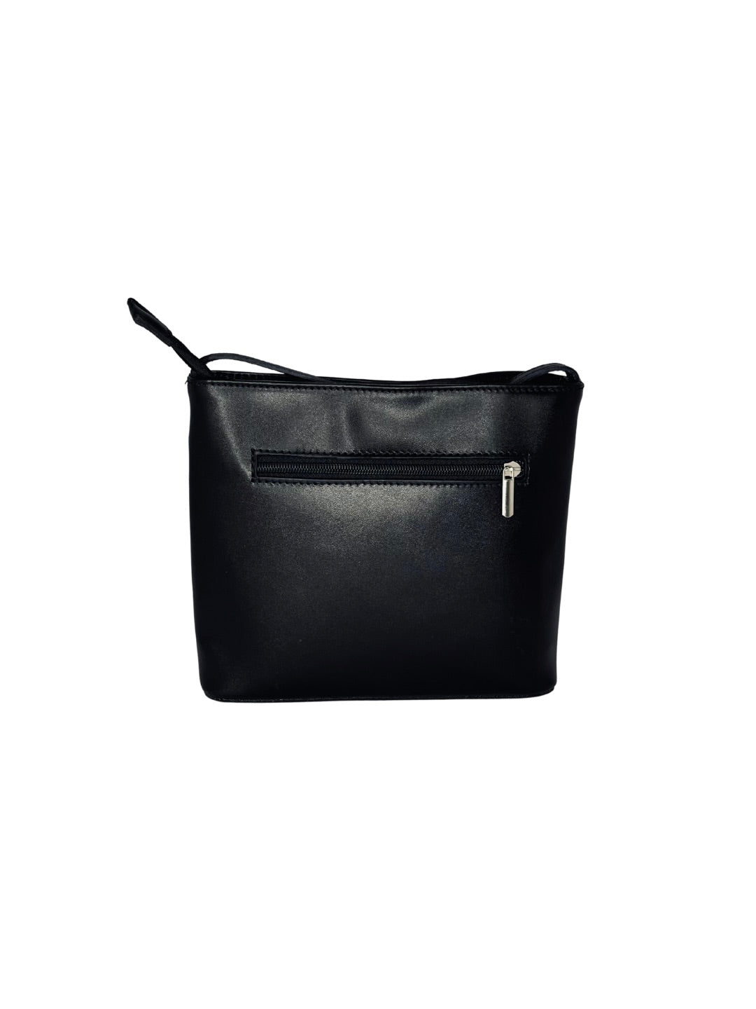 Malá černá kožená kabelka VERA PELLE - crossbody