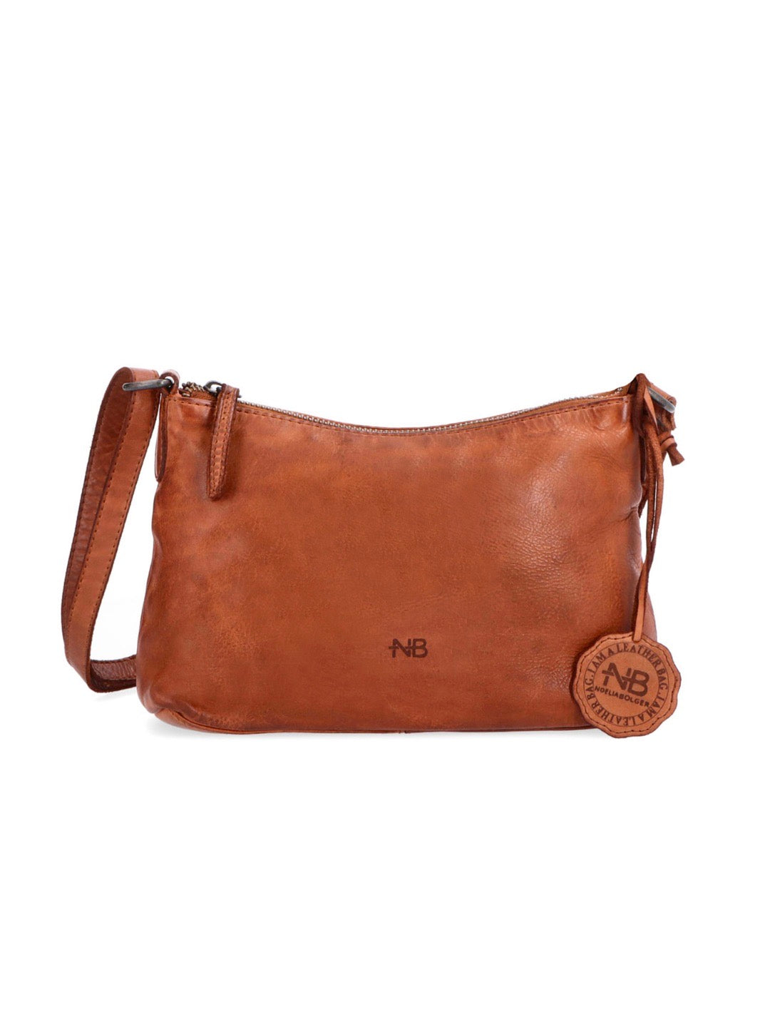 Malá kožená koňaková kabelka Noelia Bolger - crossbody