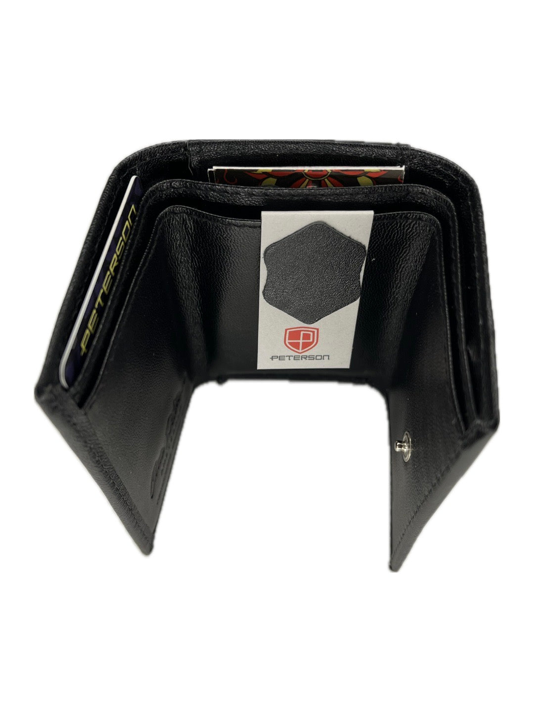 Malá kožená peněženka PETERSON s funkcí ochrany karet RFID