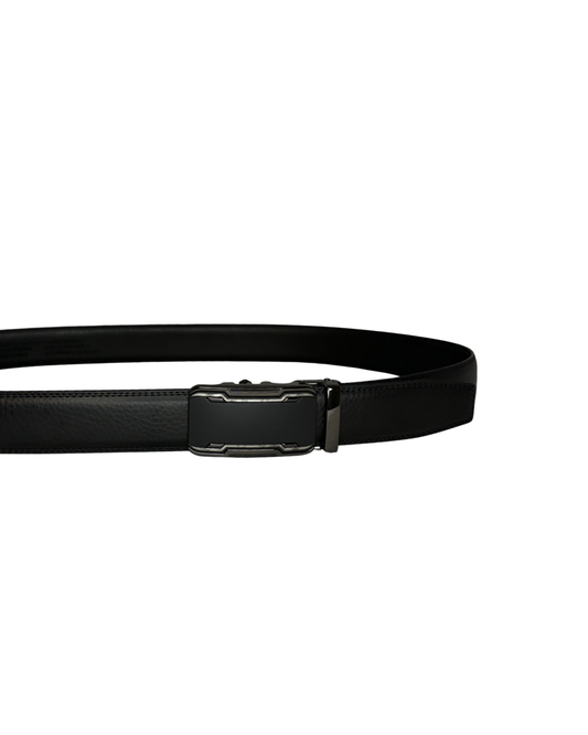 NOVINKA pánský kožený společenský opasek s automatickou přezkou - šířka 35 mm