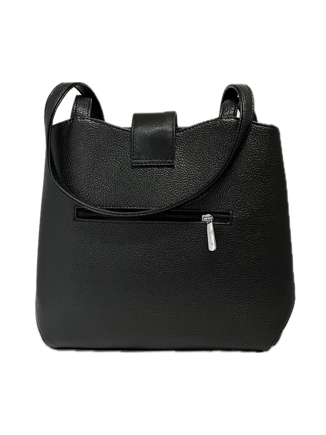 Černá kabelka KAREN Karla s přezkou - extrémně lehký hobo bag