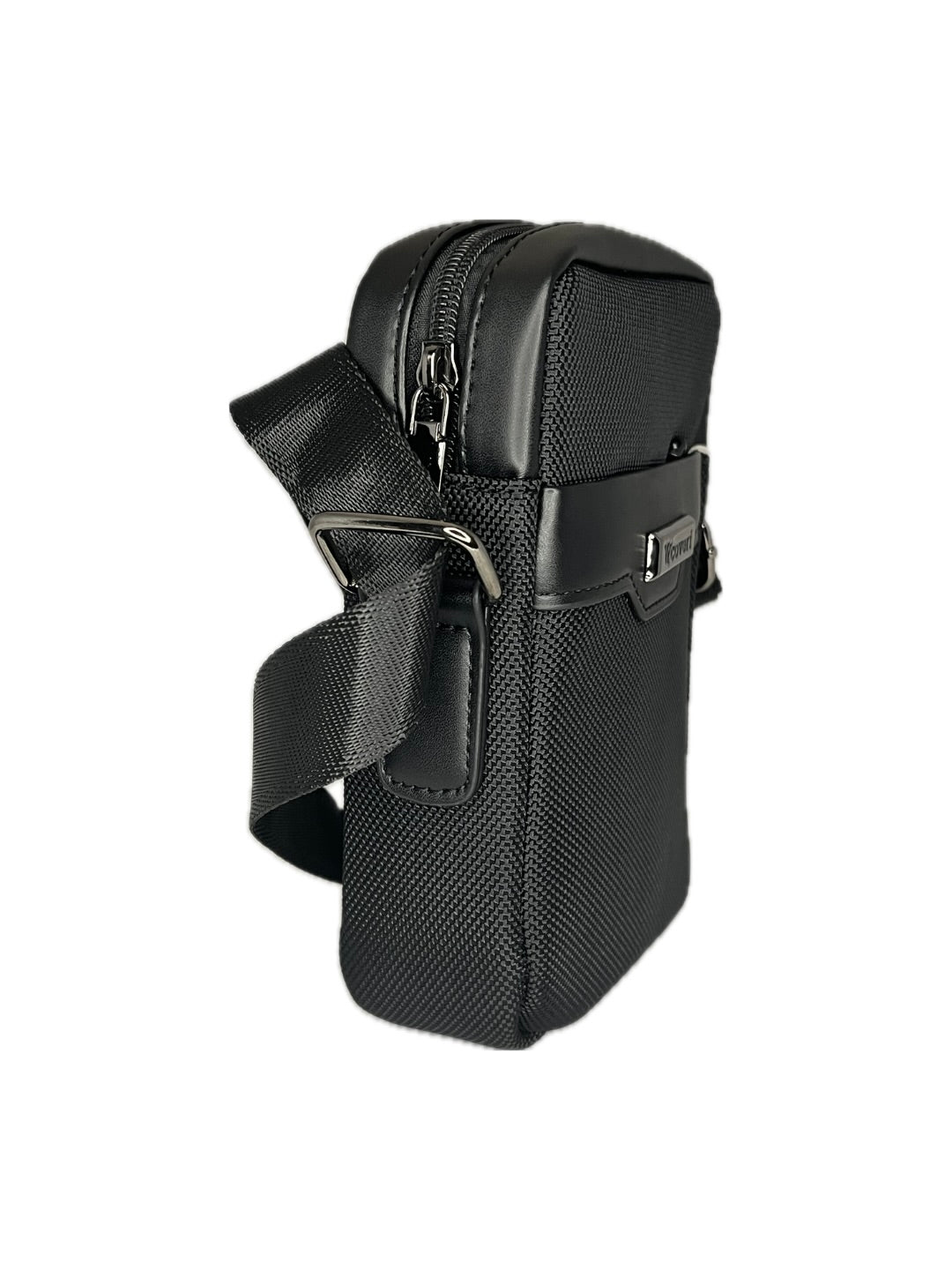 Malá pánská látková crossbody Coveri kombinovaná s eko kůži