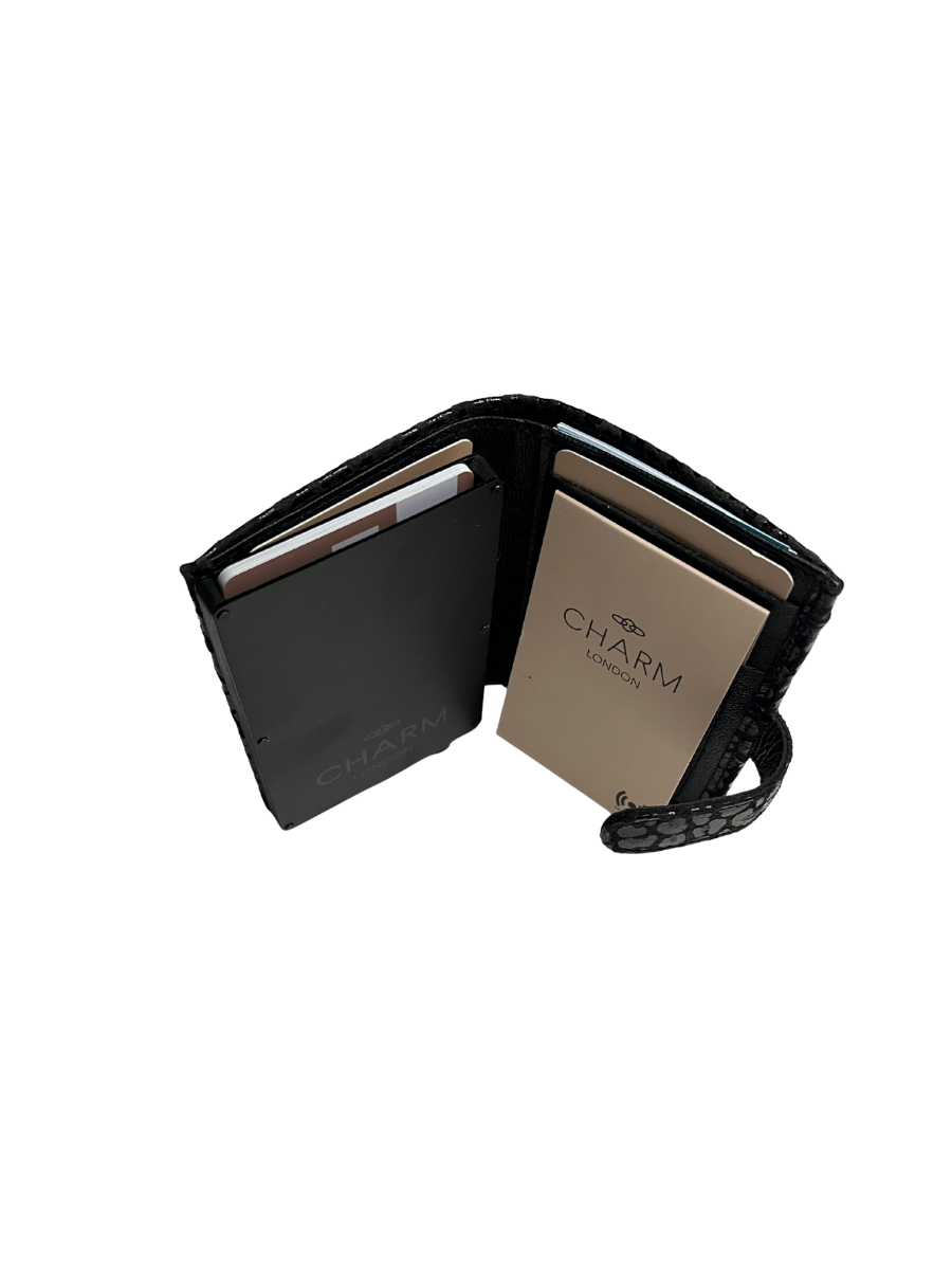 Luxusní dámské pouzdro na karty s funkcí RFID a přihrádkou na bankovky i mince