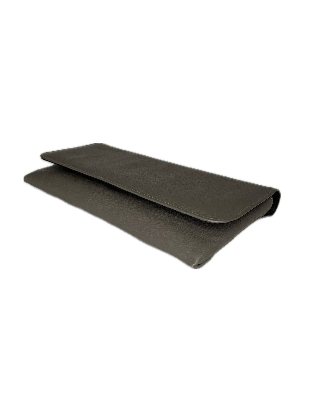 Kožené šedé minimalistické psaníčko - česká výroba