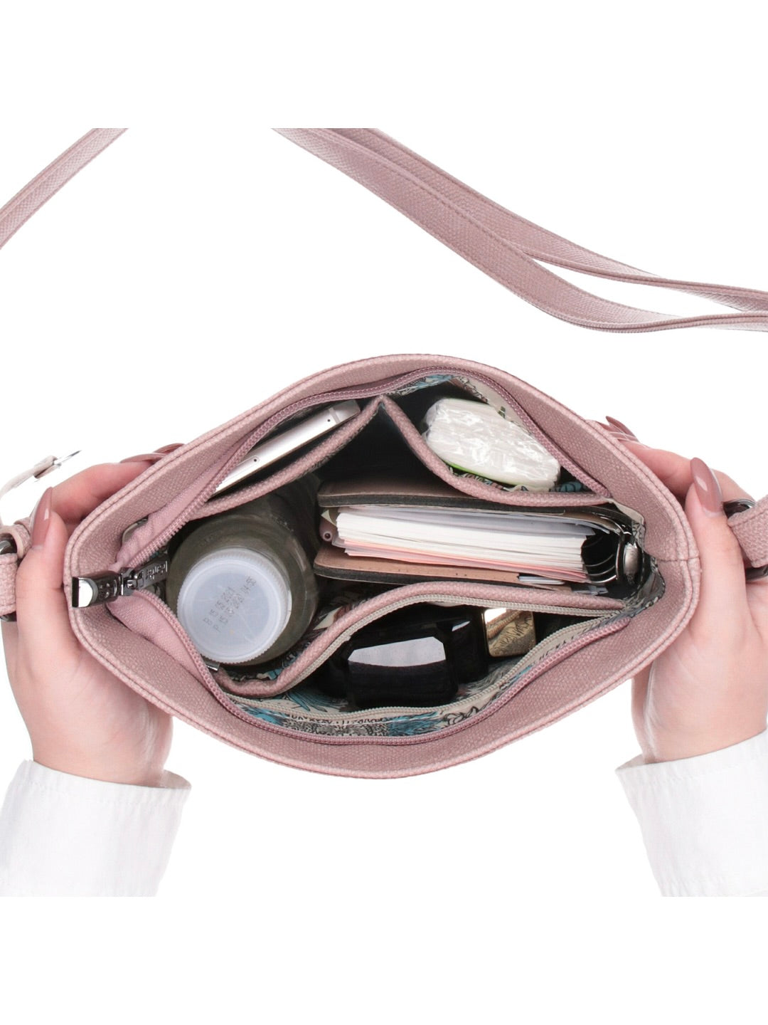 Dámská crossbody Tangerine se vzorem juty