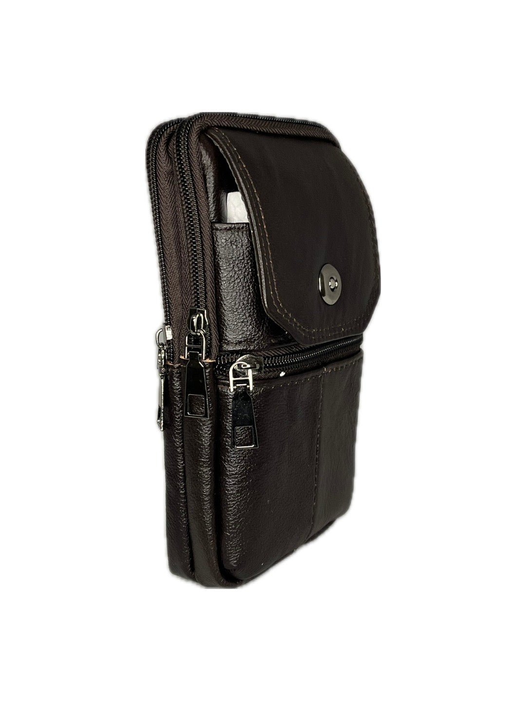 Malá pánská kožená crossbody taštička přes rameno a na opasek