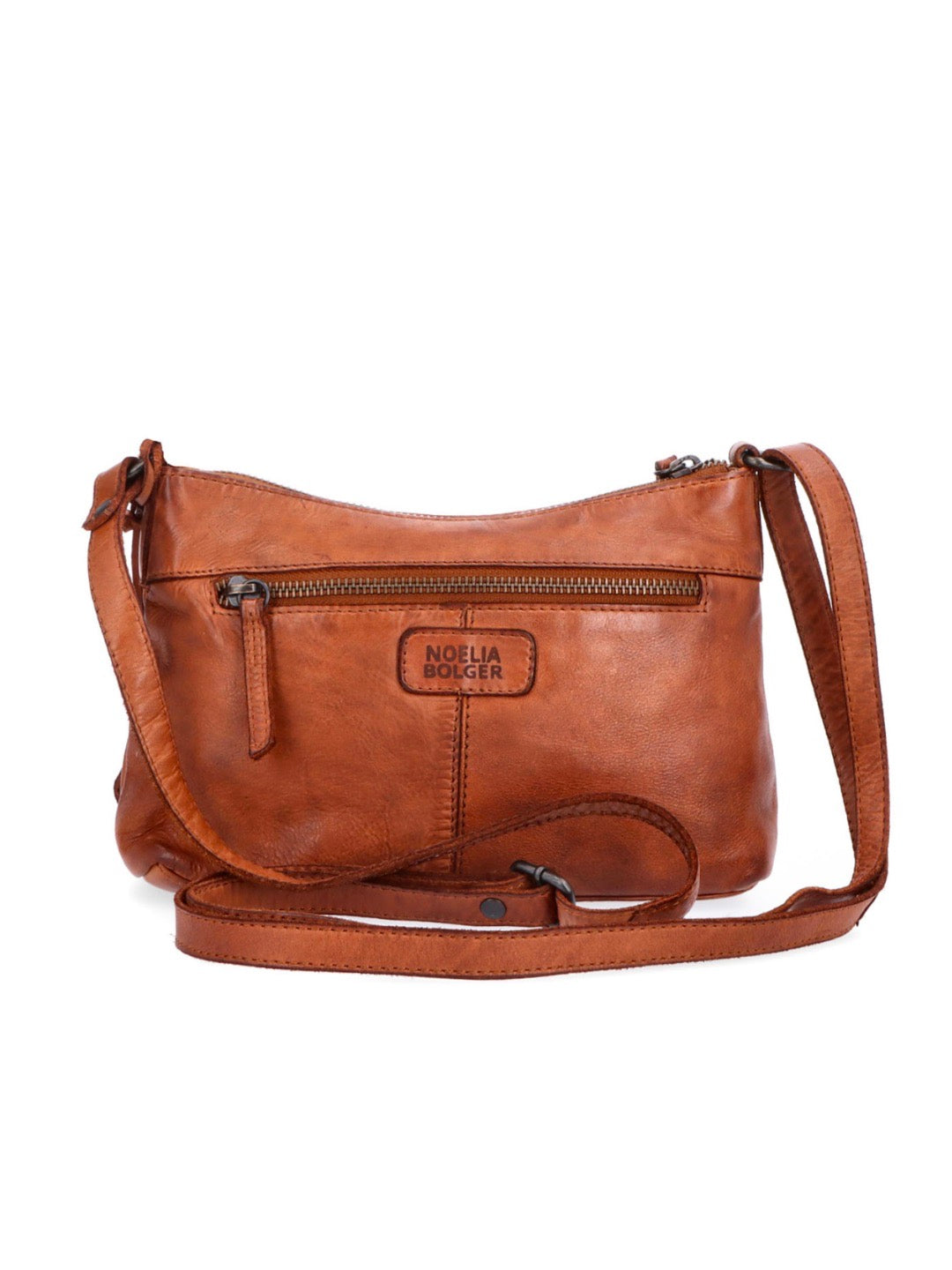 Malá kožená koňaková kabelka Noelia Bolger - crossbody