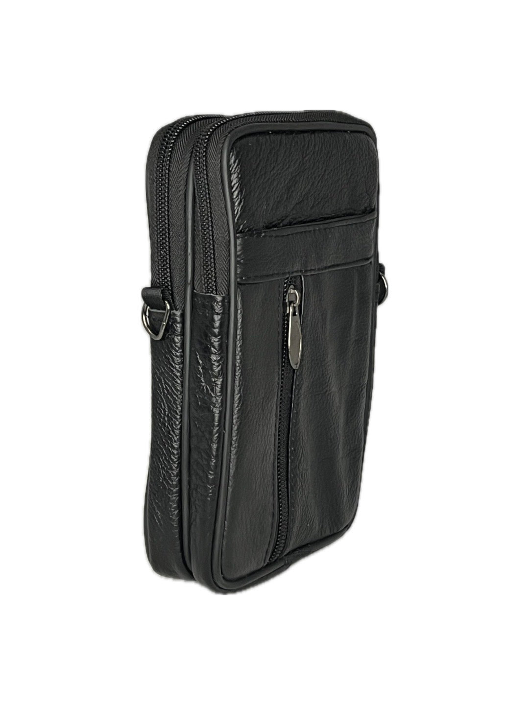 Malá pánská kožená crossbody taštička přes rameno a na opasek