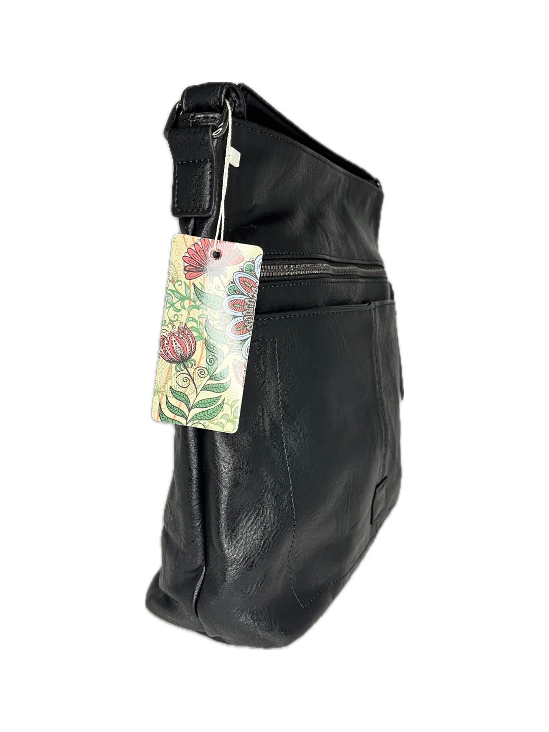 Černé crossbody ze syntetické kůže