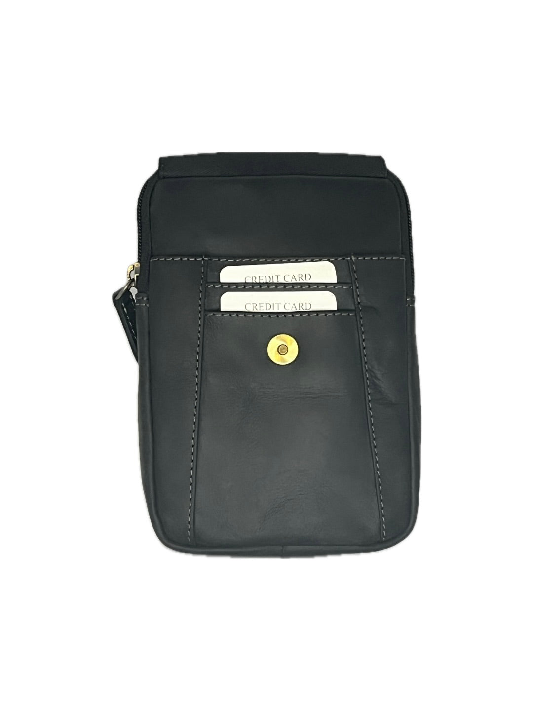 Malá pánská crossbody na doklady a telefon z pravé kůže vhodná i na opasek