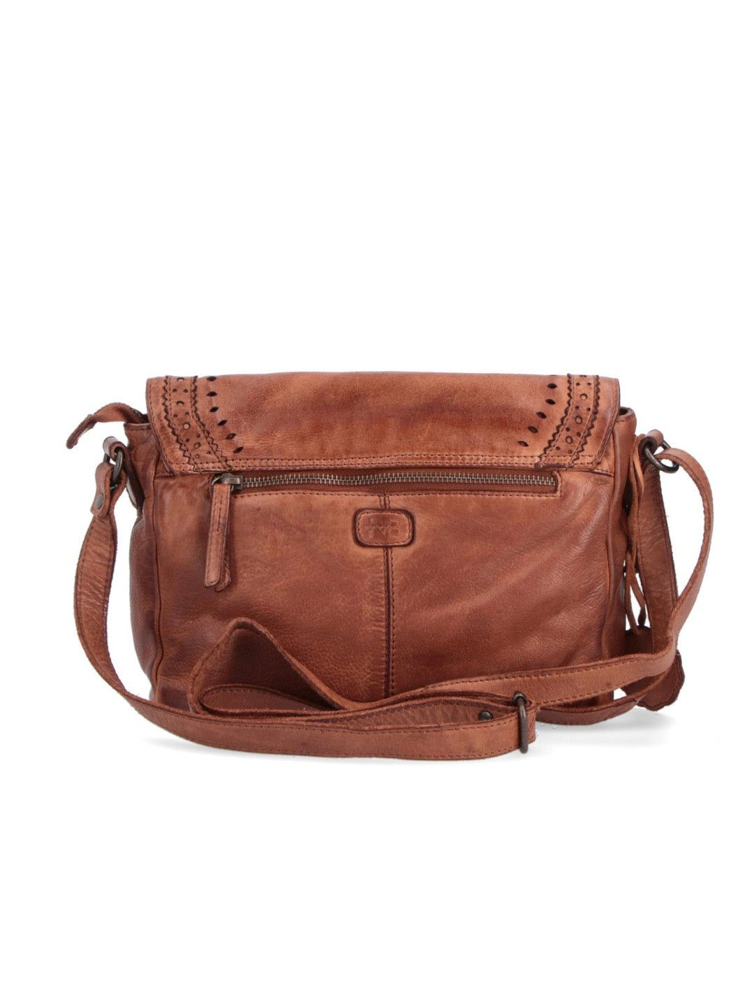 Dámská kožená crossbody Noelia Bolger s klopnou a zdobená perforací