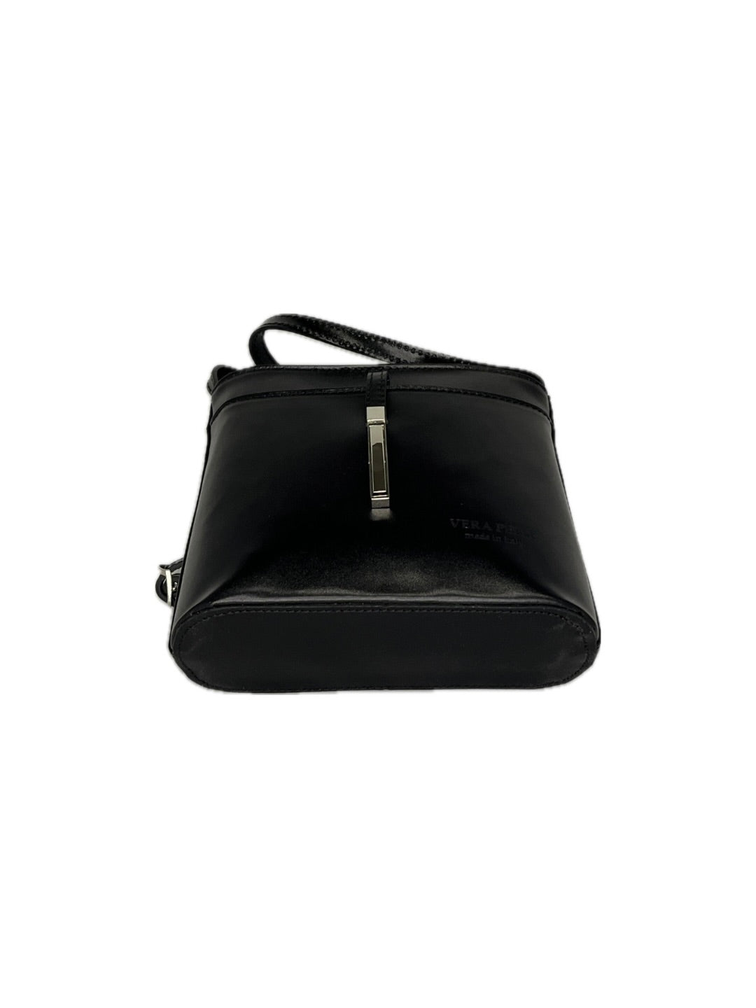 Malá černá kožená kabelka VERA PELLE - crossbody