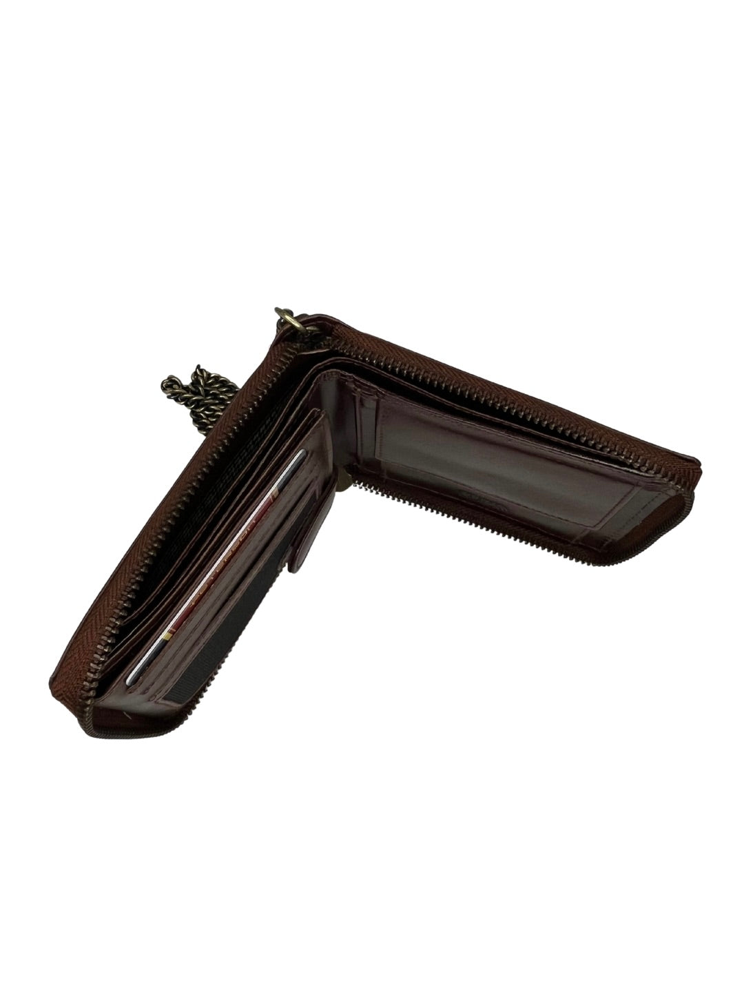 Motorkářská kožená peněženka s řetězem a funkcí RFID