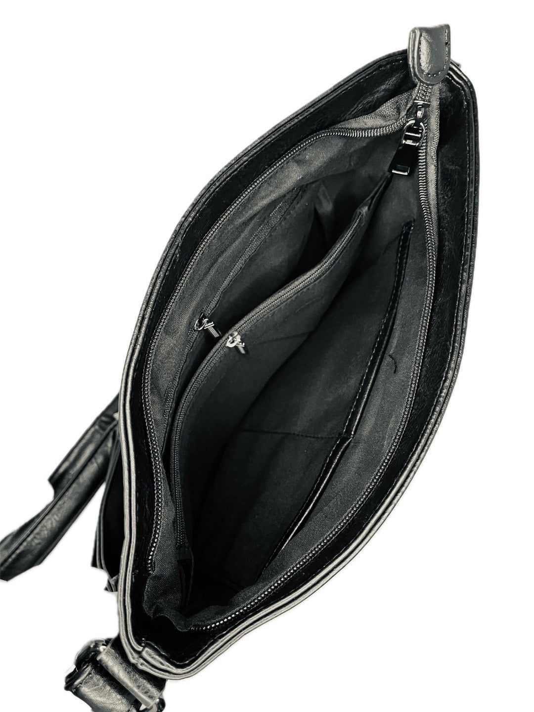 Černé crossbody ze syntetické kůže