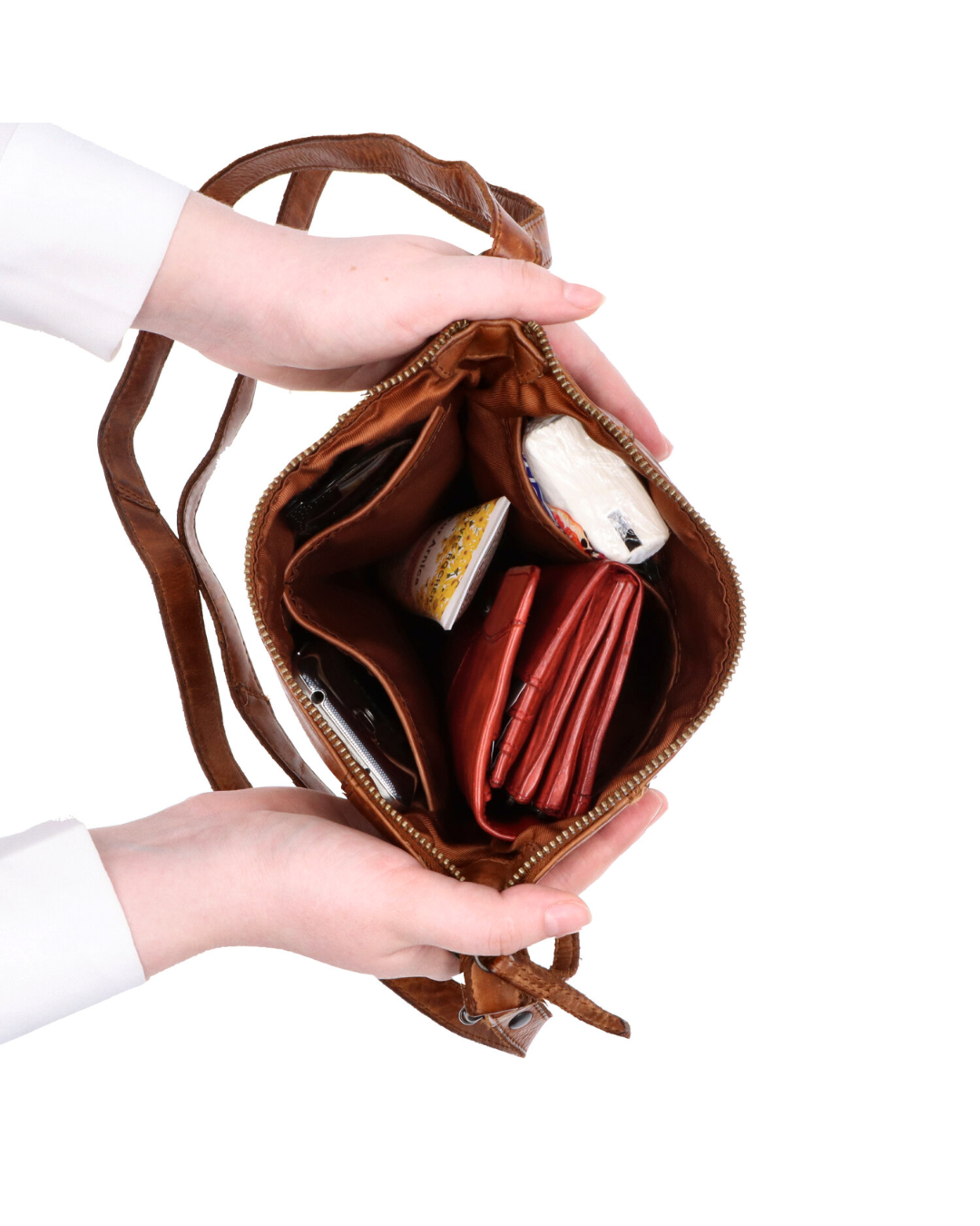 Menší dámská kožená crossbody Noelia Bolger s prošitím