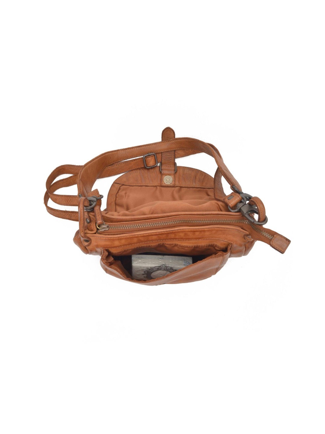Malá kožená crossbody Noelia Bolger s klopnou