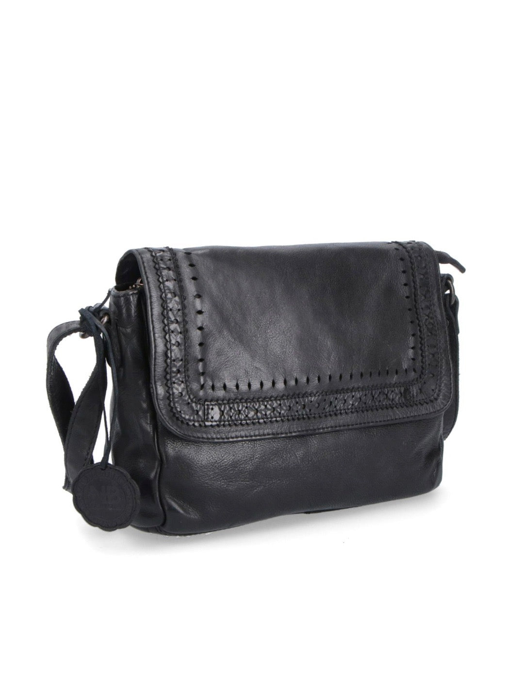 Dámská kožená crossbody Noelia Bolger s klopnou a zdobená perforací