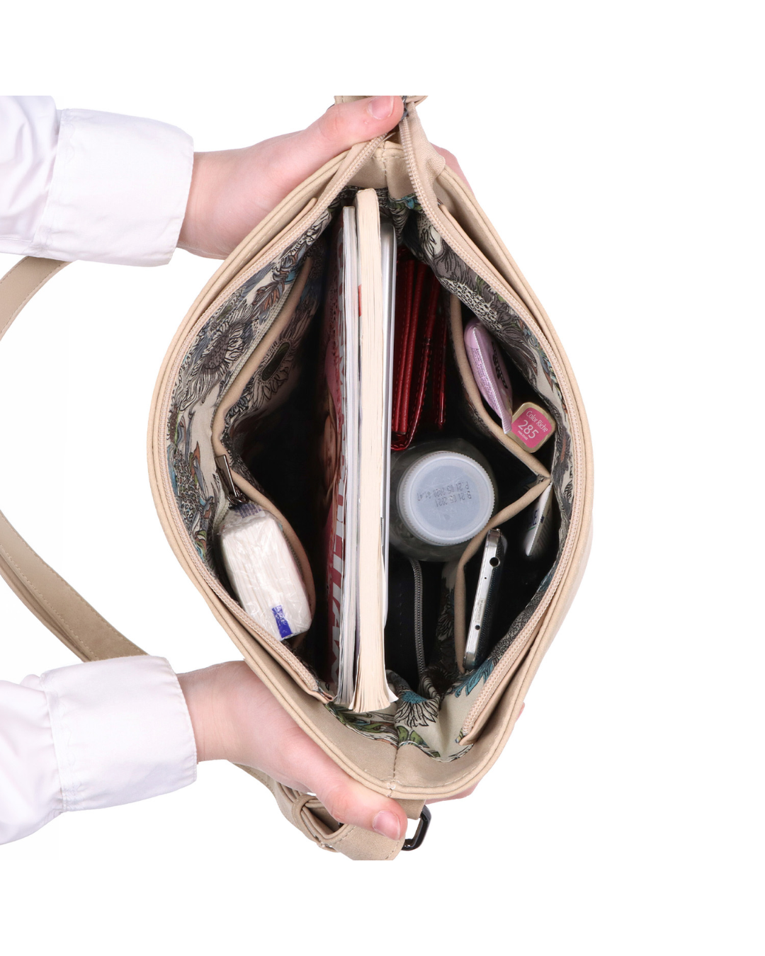 Originální crossbody kabelka Tangerin v patwoch stylu na formát A4