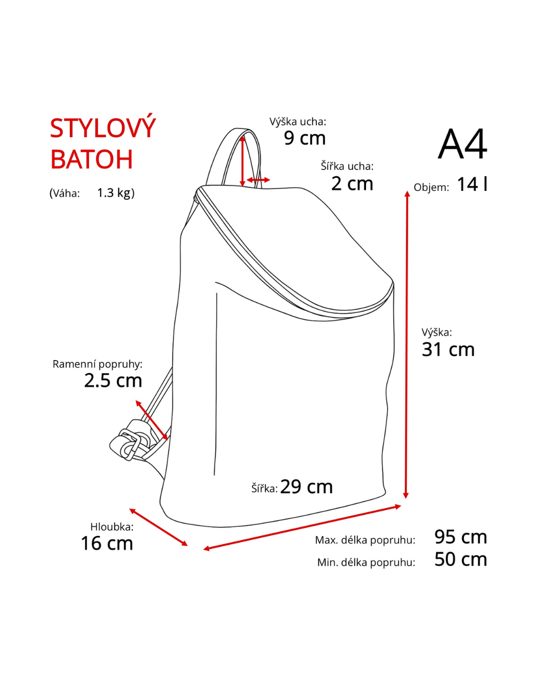 Městský batoh Carmelo ze syntetické kůže