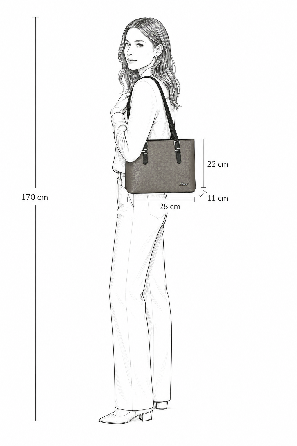 Menší dámská elegantní shopper kabelka Karen