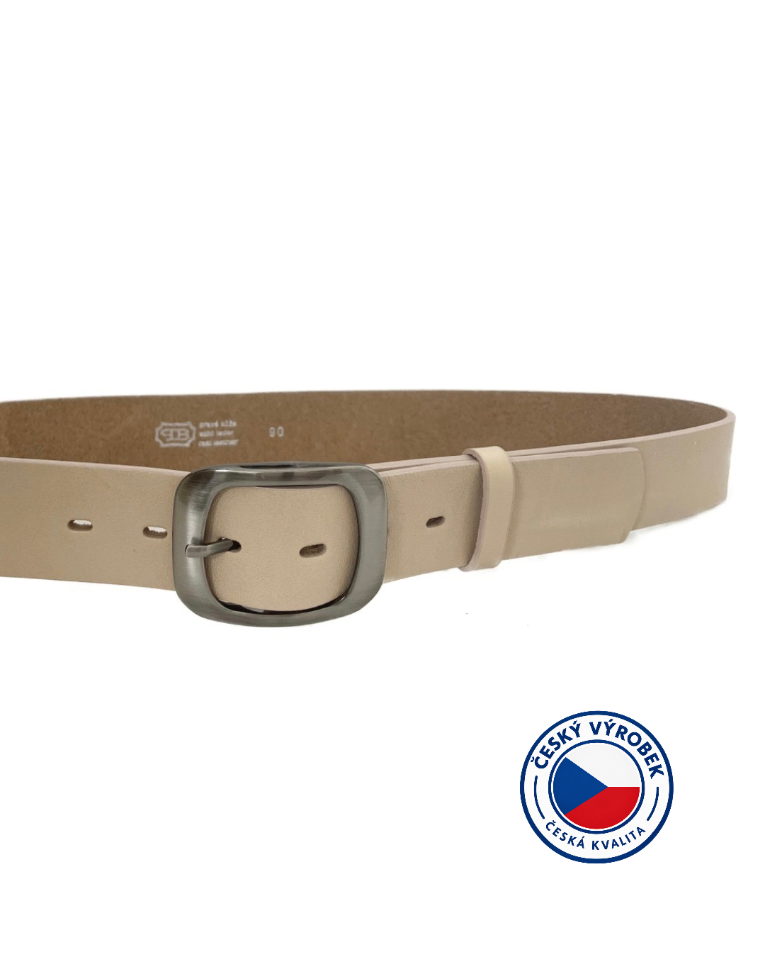 🇨🇿 Dámský kožený opasek JEANS - šířka 40mm