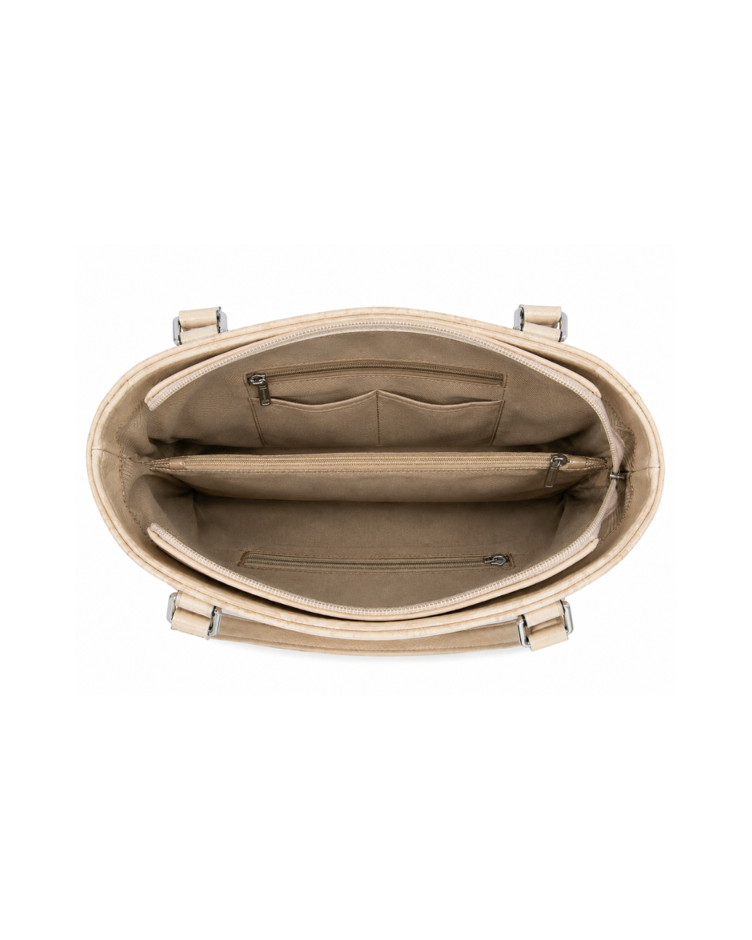 Designová crossbody kabelka Karen v kombinaci béžové a zlaté