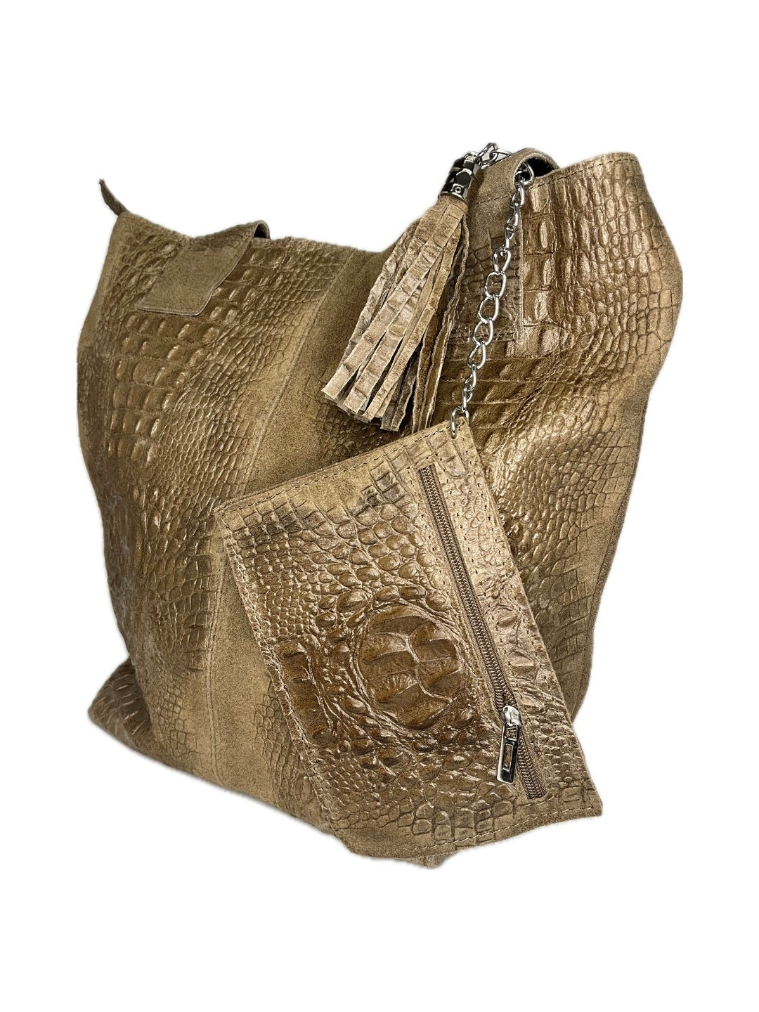 Dámská kožená kabelka - hobo bag