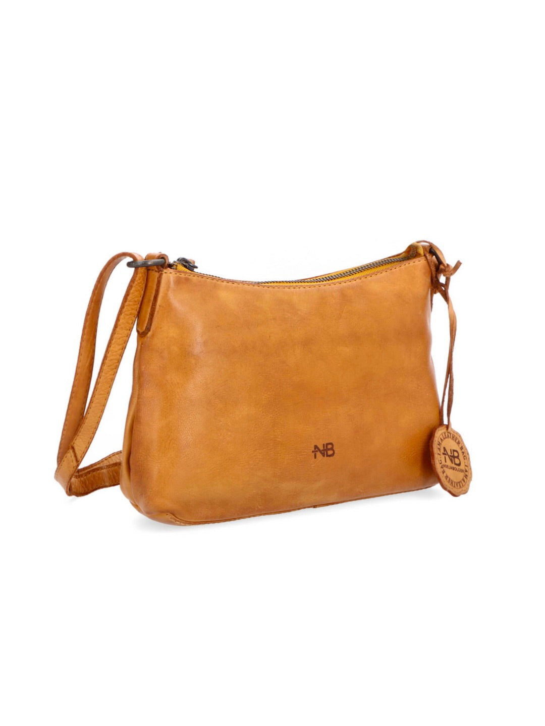 Malá kožená koňaková kabelka Noelia Bolger - crossbody