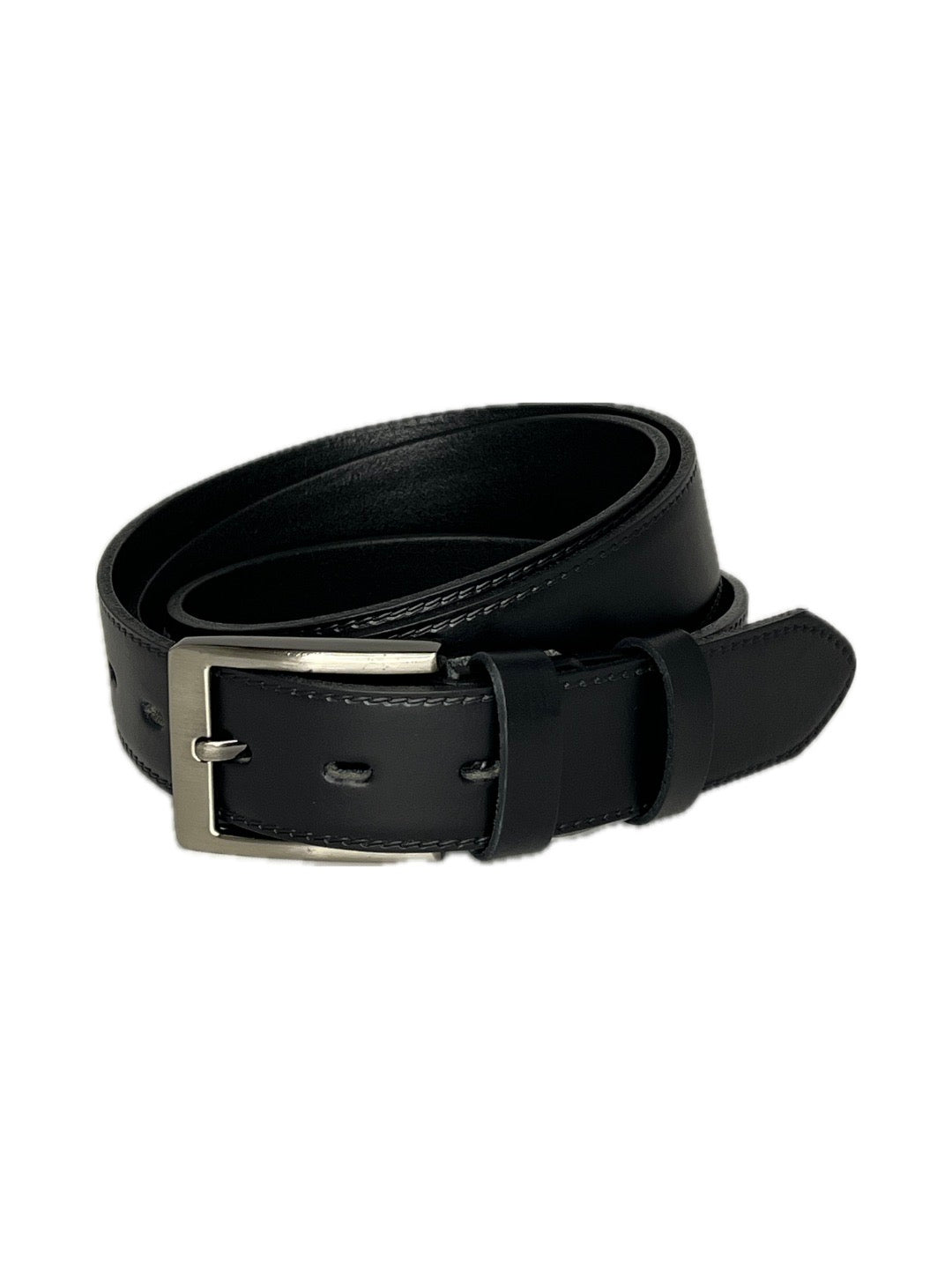 Kožený opasek 35 mm s ozdobným prošitím