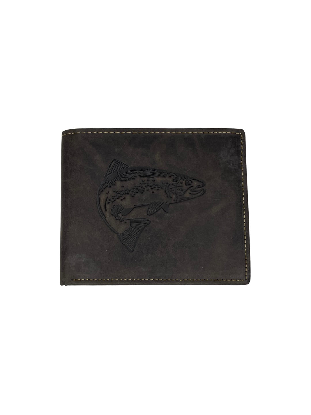 Pánská kožená peněženka pro rybáře s funkcí RFID