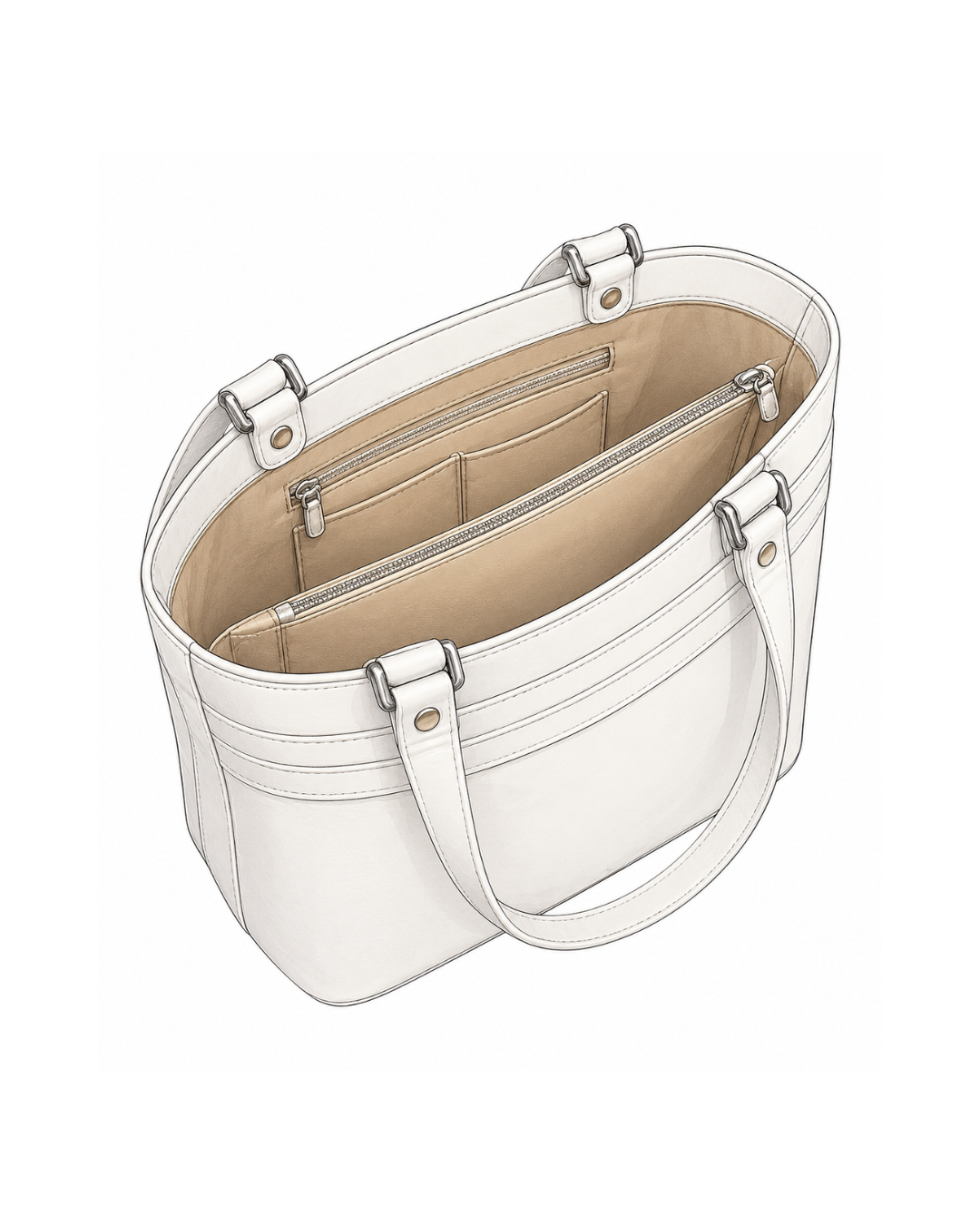 Menší elegantní shopper kabelka Karen
