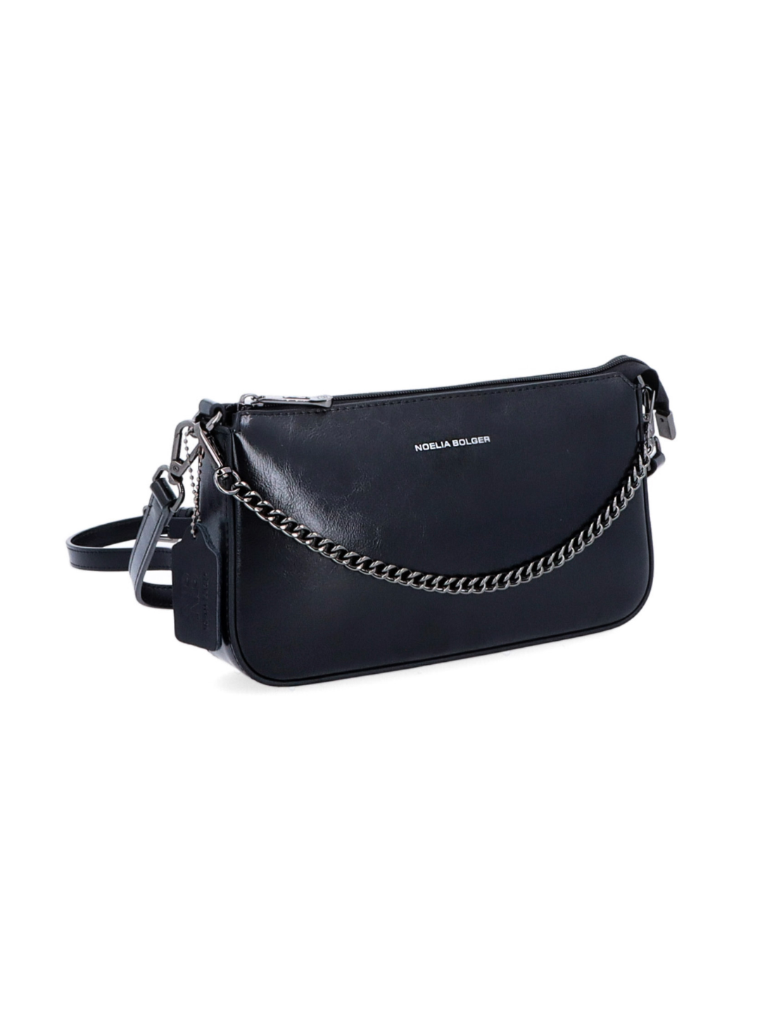 Společenská kožená kabelka Noelia Bolger s ozdobným řetízkem