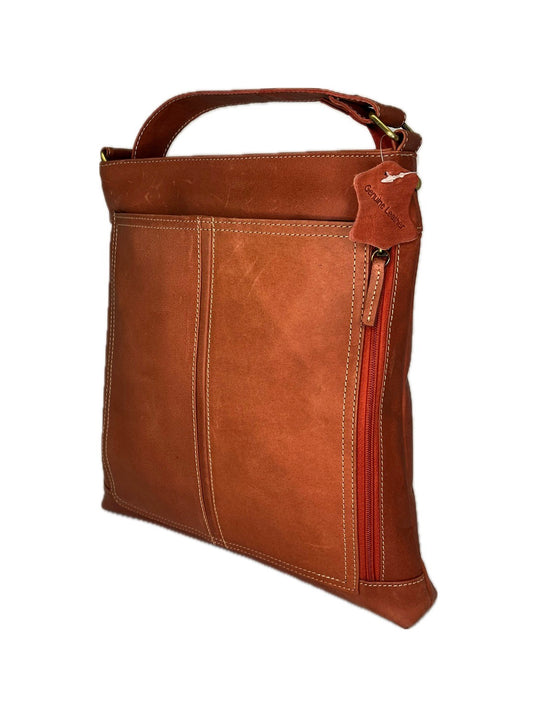 Kožená taška crossbody - dámská