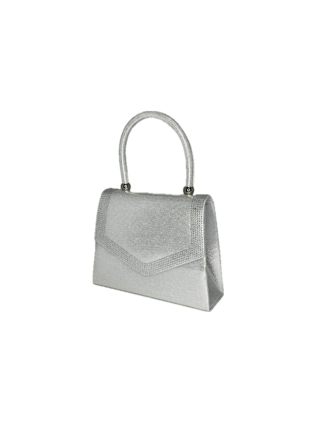 Dámská společenská saténová kabelka s kamínky