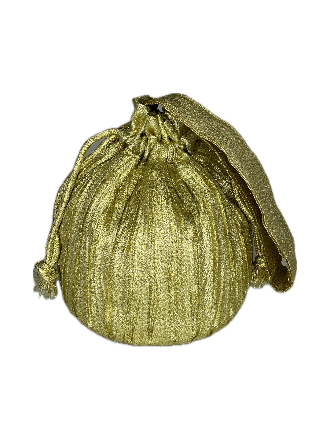 Dámská zlatá společenská kabelka váček