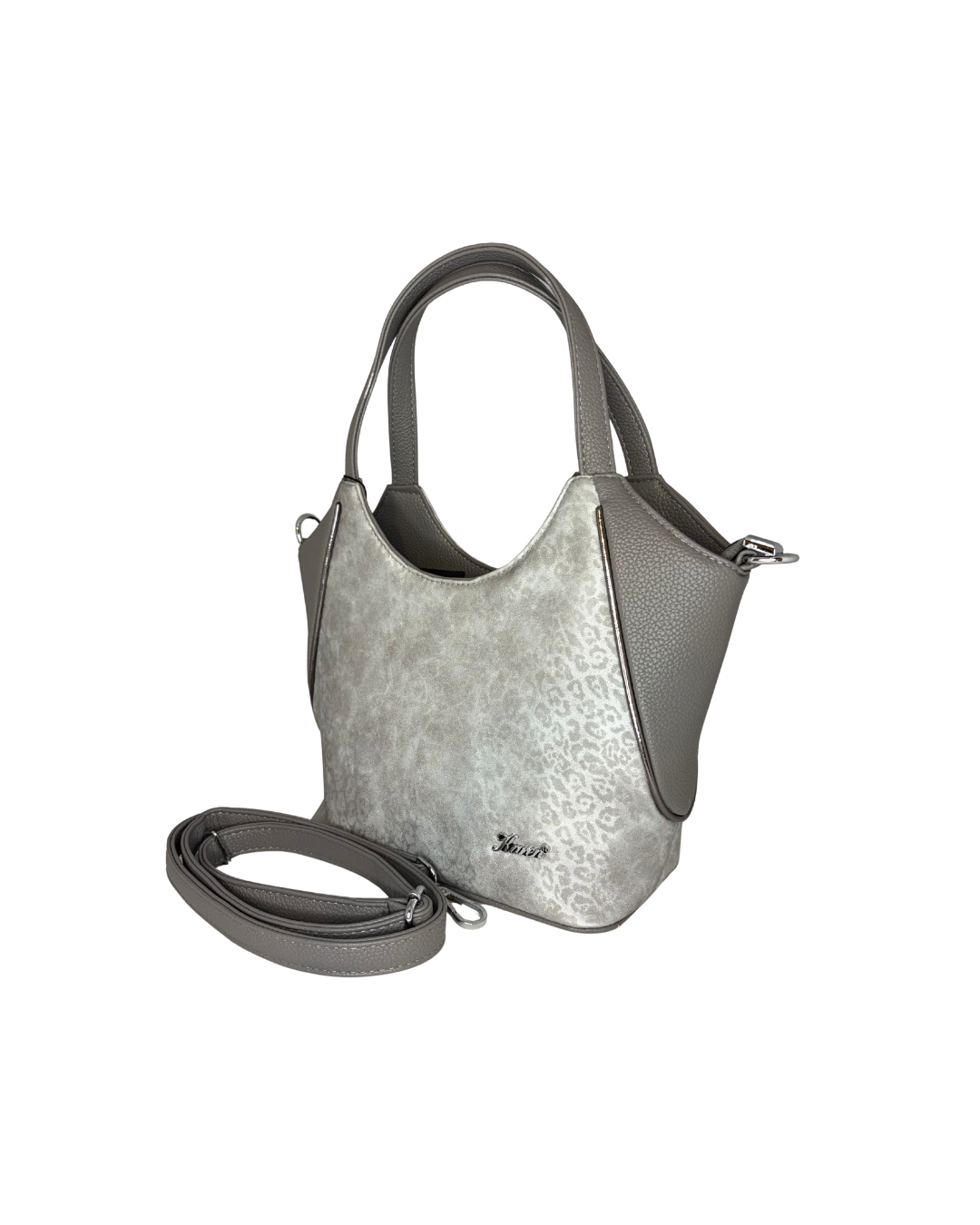Malá stříbrná crossbody kabelka Karen Holly