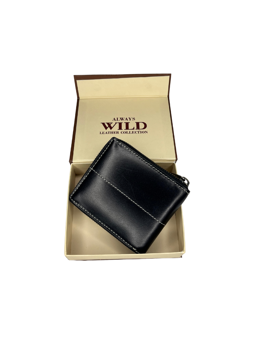 Pánská kožená peněženka Wild na zip s funkcí RFID