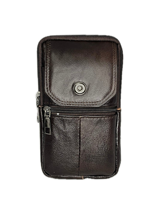 Malá pánská kožená crossbody taštička přes rameno a na opasek