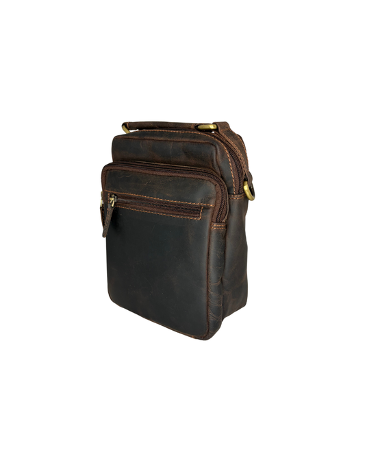 Menší pánská kožená crossbody na doklady a telefon